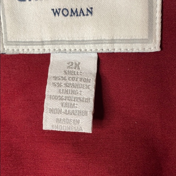 Charter Club trench coat with toggles maroon - Picture 8 of 11